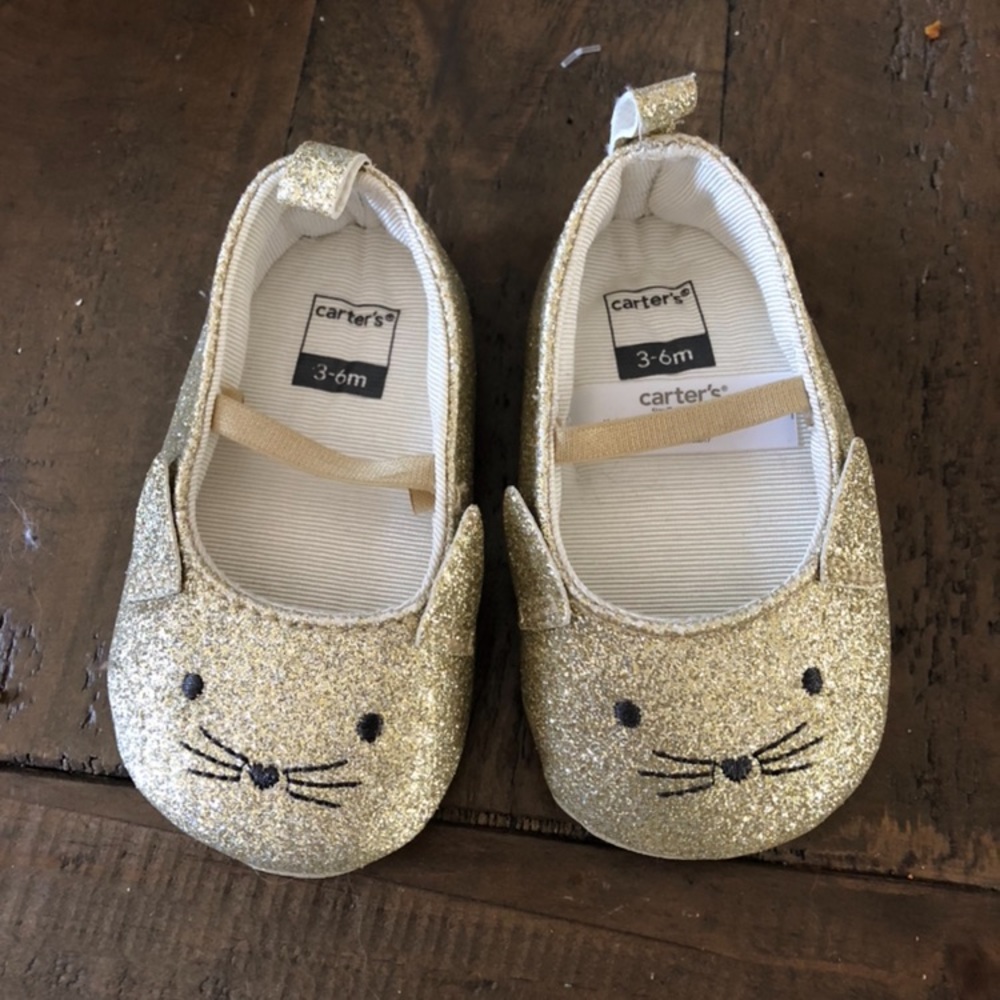 Carters baby girl shoes 3-6 months